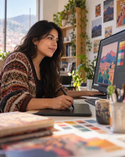 Estudiante de Diseño Gráfico (imagen ilustrativa)