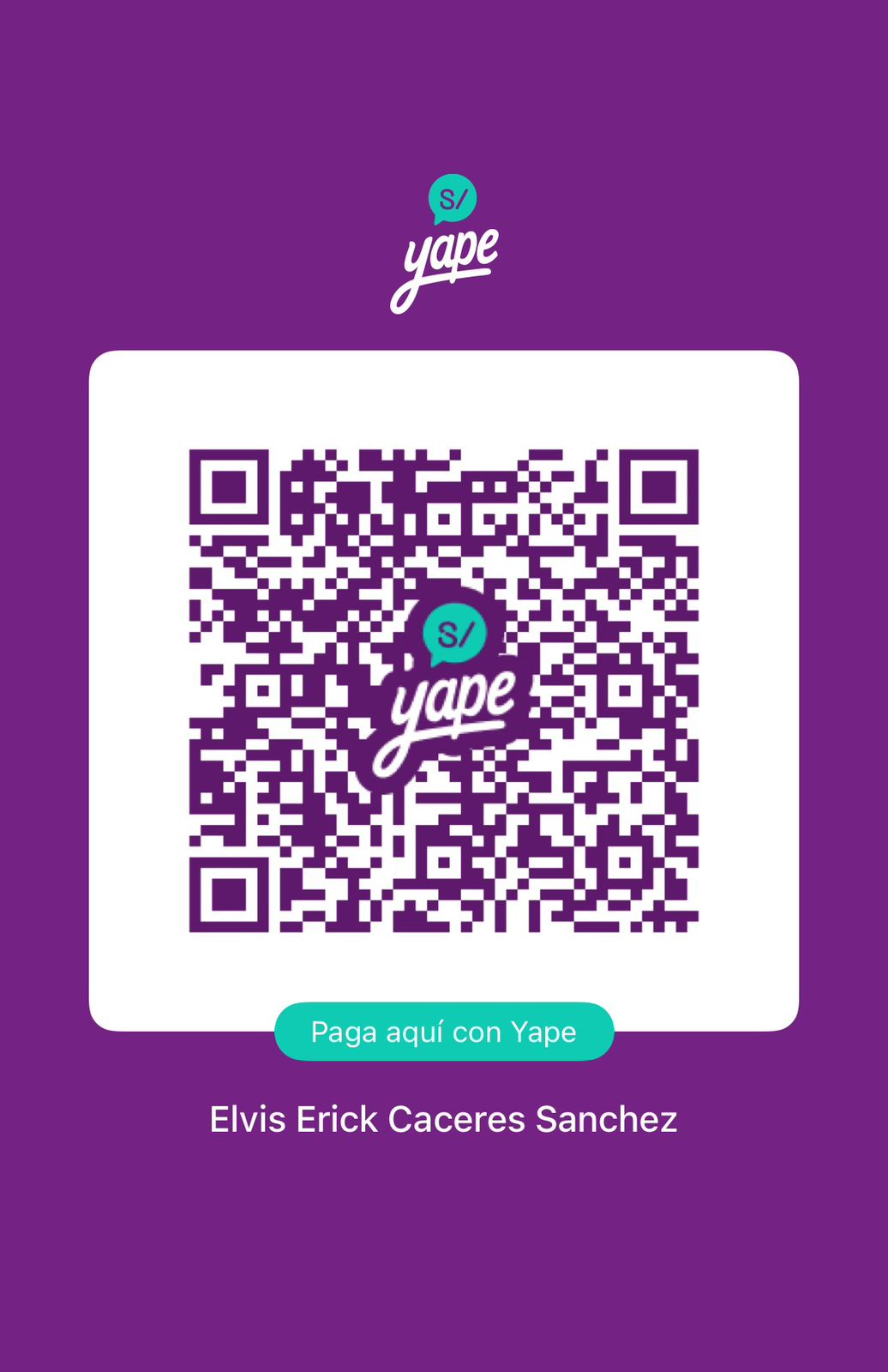 QR Yape Erick Caceres